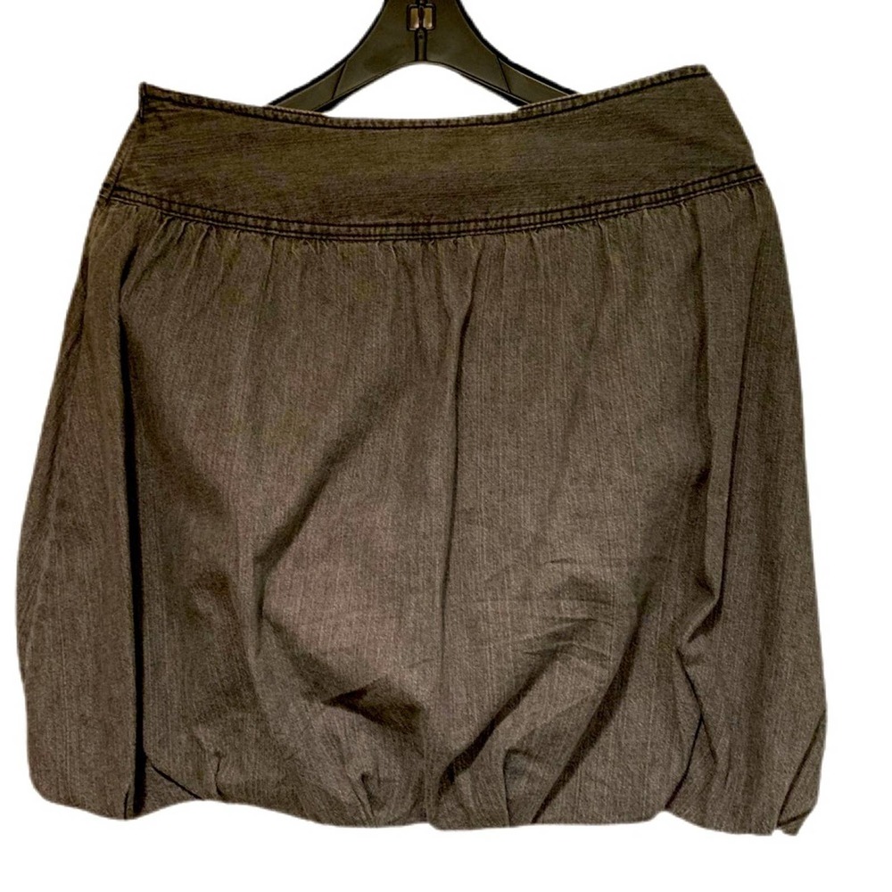 Trending puffer/ballooned skirt sz.4 fade black denim
